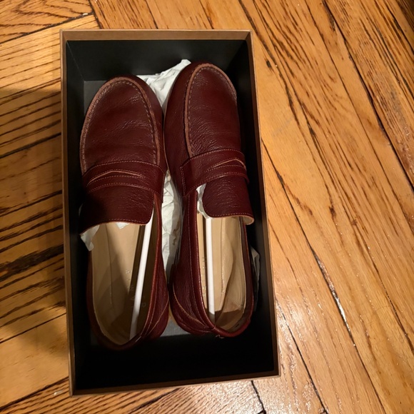 JAMIE HALLER PENNY LOAFER - OXBLOOD - SIZE 39 - Picture 2 of 6